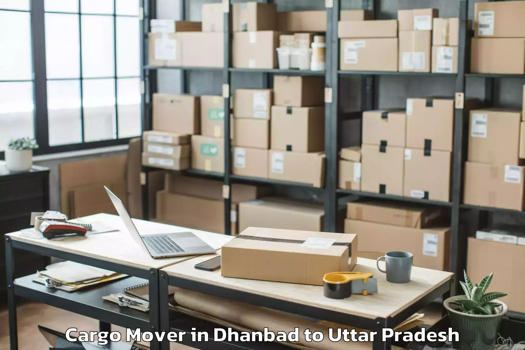 Book Dhanbad to Lakhna Cargo Mover Online